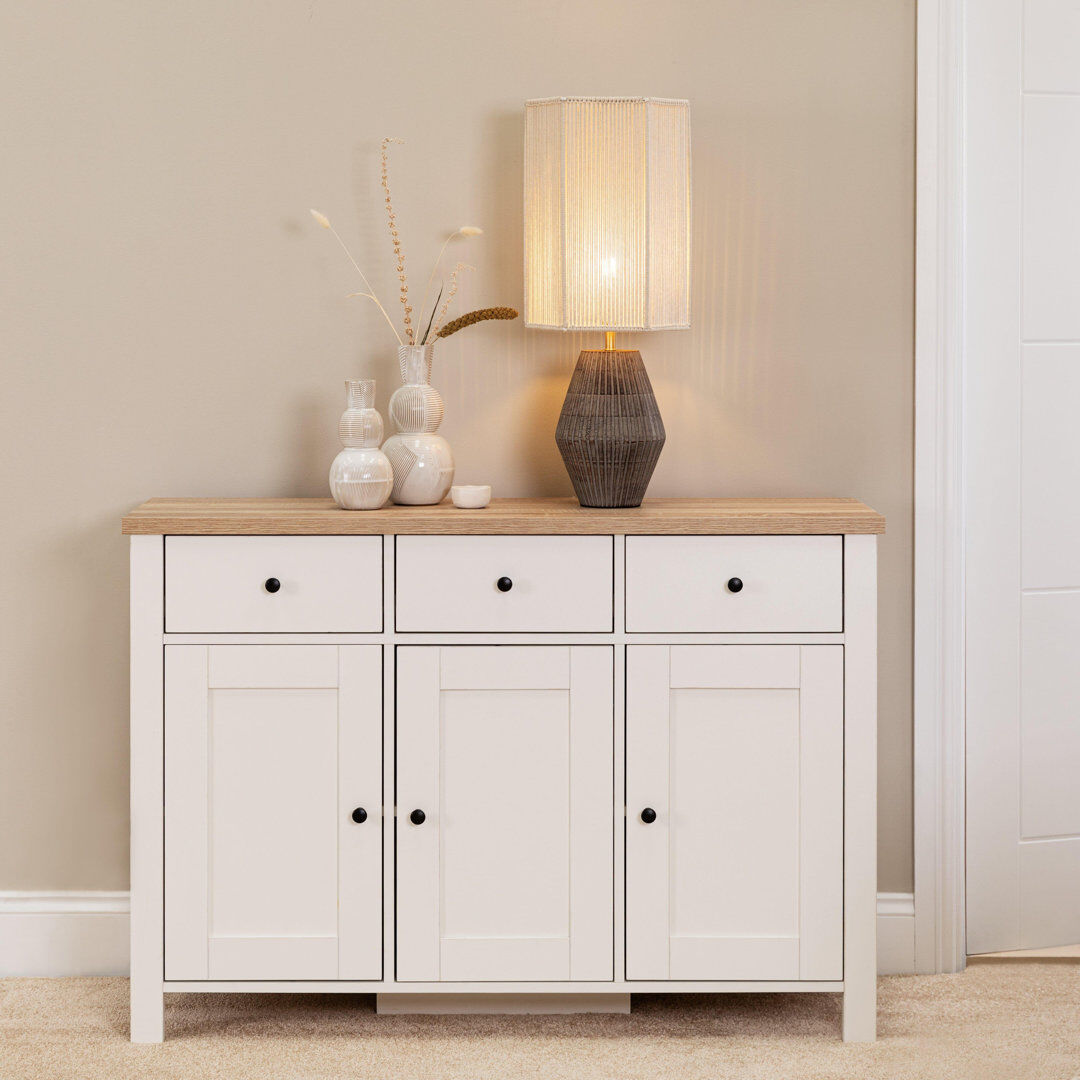 17 Stories Maryhannah Sideboard White 3 Doors