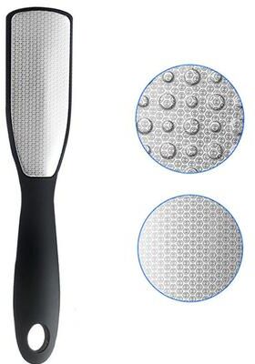 Youfap Market Exfoliating Calluses Brush, Pedicure Tools Heel Scratcher, Stainless Steel Double sided Foot Sharpening Files Artifact black