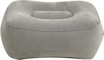 Inspire Essentials Inflatable Travel Footrest Pillow Cushion For Airplane Office And Home gray