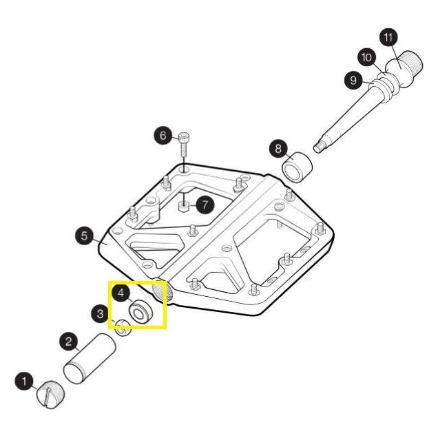 Crankbrothers Pedal Enduro Bearings Pedal MAX Lager, 6x13x5mm (40083623)