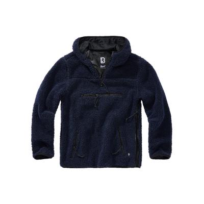 Strickfleece-Pullover BRANDIT "Brandit Herren Teddyfleece Worker Pullover", Herren, Gr. S, navy, 100% Polyester, unifarben, normal, ohne Ausschnitt, Pullover