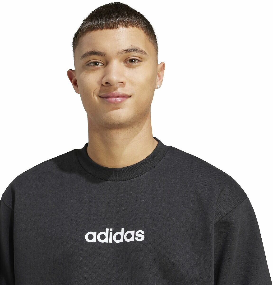 ADIDAS SPORTSWEAR Sweat col rond Essentials Linear molleton