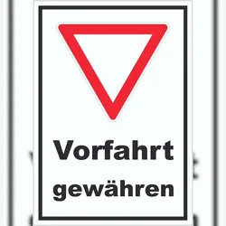 HB-Druck Aufkleber Vorfahrt gewähren A1 (594x841mm)