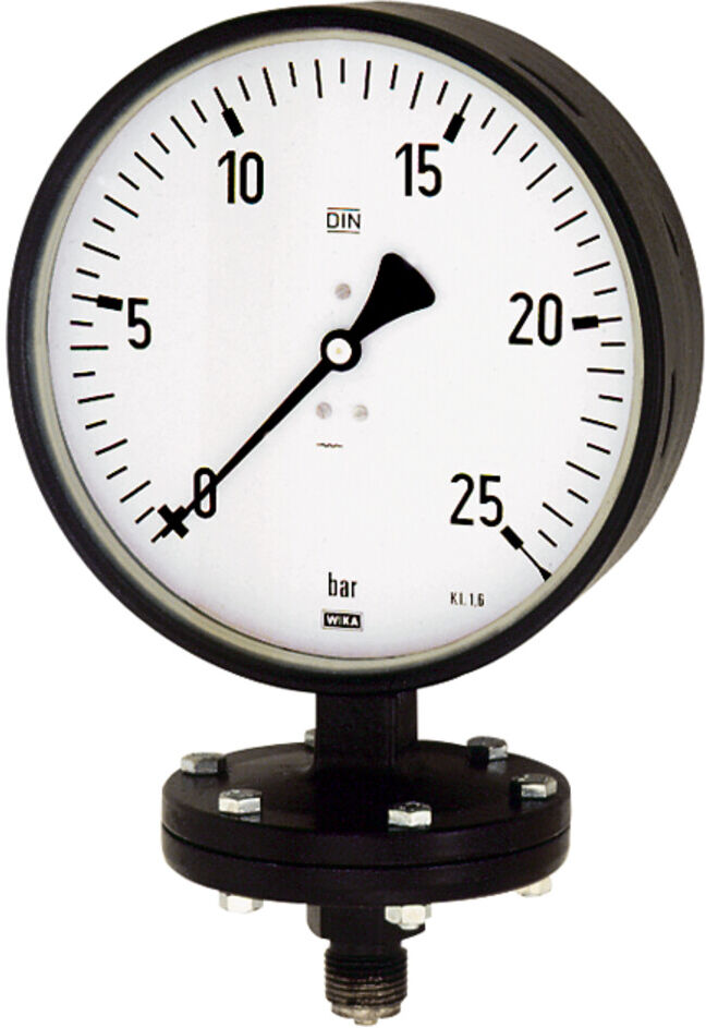 Riegler Plattenfedermano, Robust., G 1/2 radial unten, 0 - 2,5 bar, Ã˜ 100 (PL 1913)