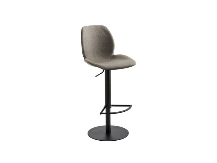 Bar-/Tresenhocker 1276 Gestell schwarz Sitzschale, muschelgrau