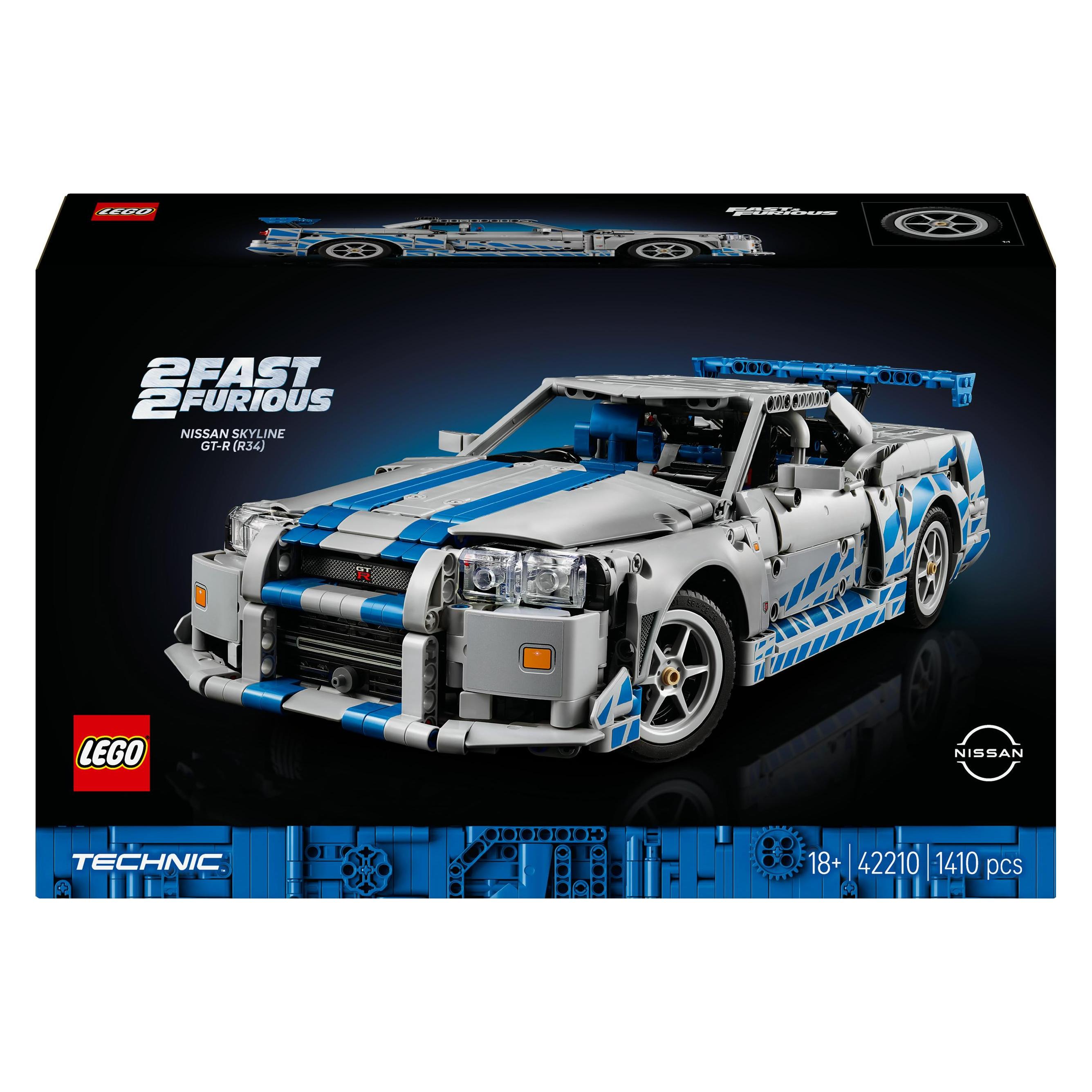 LEGO 42210 2 Fast 2 Furious Nissan Skyline GT-R (R34) Flitzer (42210, LEGO Technic) (42210)