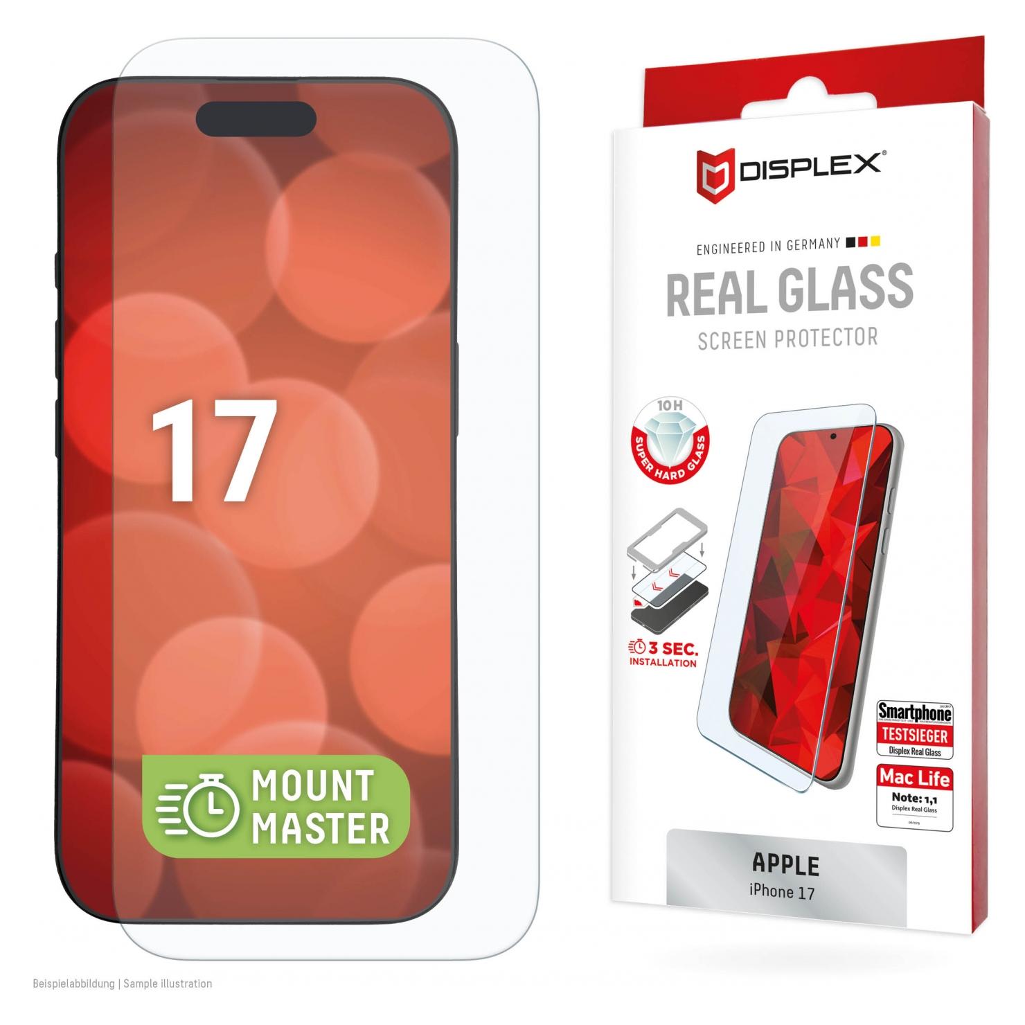 Displex Real Glass MountMaster (1 Stk., Apple iPhone 17) (02250)