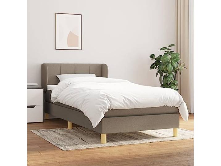 RJPLMFV Lattenrost, Matratze, Taupe, 80 x 200 cm, Stoff Verstellbarer Kopf, Taschenfedern, mittlere Unterstützung, Matratzenschoner inklusive