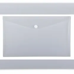Europel Aktentaschen DIN A3 Querformat Transparent Weiss  - 5 Stück