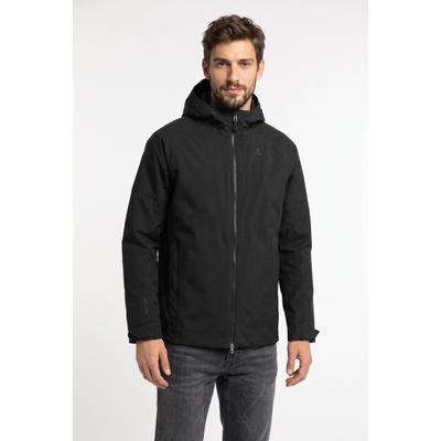 Regenjacke SCHÖFFEL, Herren, Gr. 50, schwarz, Obermaterial: 100% Polyester. Futter: 100% Polyester, Jacken Regenjacke, aus Polyester, mit Polyesterfutter