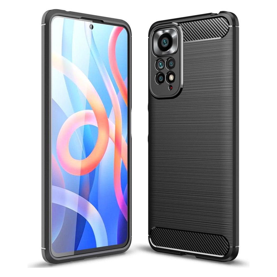 Cover-Discount Xiaomi Redmi Note 11 - Metall Carbon Look Hülle schwarz (Xiaomi Redmi Note 11) (101914176A)