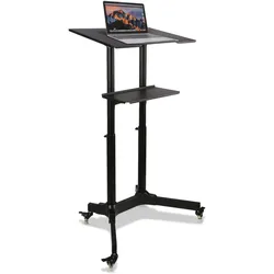 Techly ICA-TB-TPM-1BK, Notebook Ständer, Schwarz