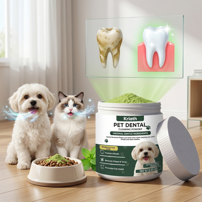 Happy Pet Pantry Dog & Cat Dental Care Powder Tartar Control & Breath Freshener For Pet Oral Hygiene Dog & Cat Dental Care Powder Tartar Control & Breath Freshener For Pet Oral Hygiene