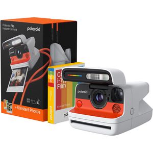 Polaroid Everything Box Flip Sofortbildkamera, analog, Format 88 x 108 mm, weiß, mit Bluetooth und Film