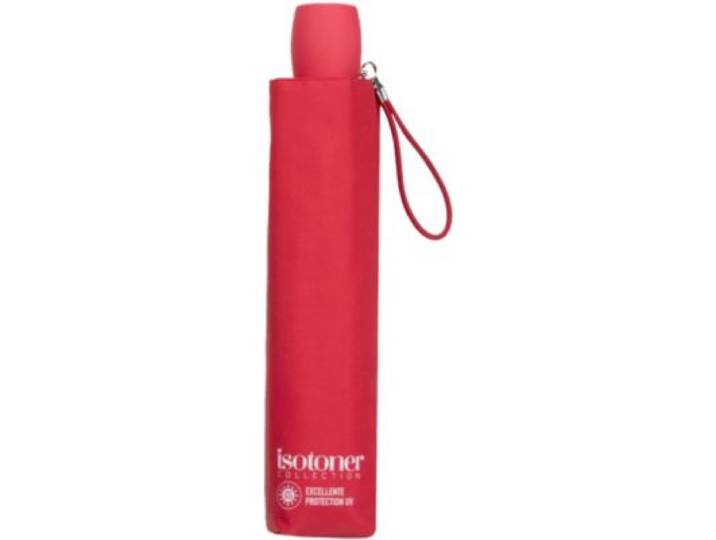 Isotoner - Parapluie 3 Sections Acier/Alu/Carbone Slim Fuchsi