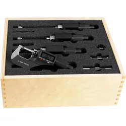 Fortis, Messuhr + Messschraube, Bügelmessschrauben-Set 0 bis 100mm