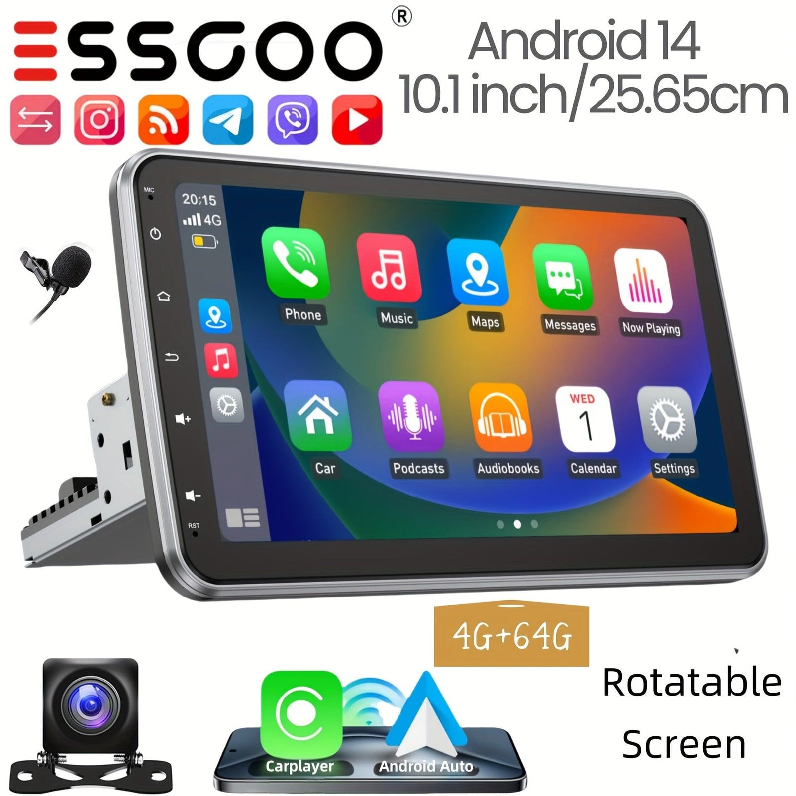 Selius 10,1 Inch Android Multimedia Autoradio Single DIN Car Stereo