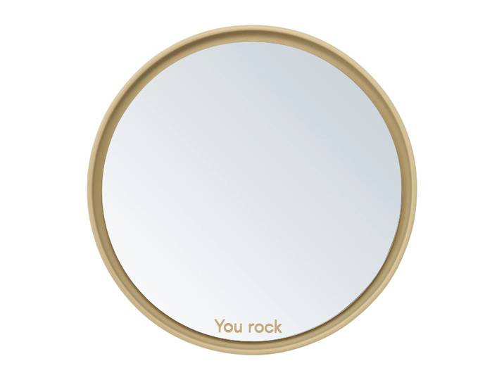 Design Letters Miroir de table Mirror Mirror Ø21 cm Beige