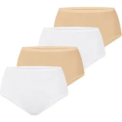 NUR DIE Damen Taillenslip Bio-Baumwolle GOTS-zertifiziert 4er Pack