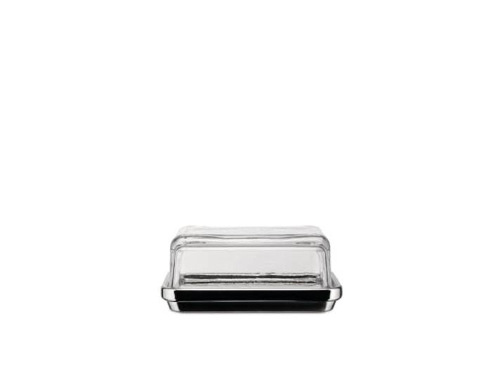 Alessi ES03 - Beurrier Design en Acier Brillant Avec Couvercle en Verre
