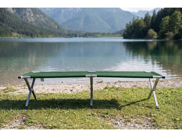 Campingbett Tosali Bezug: Textilene 100% Polyester , Gestell: 50% Aluminium, 50% Stahl Grün/Grün 210cm