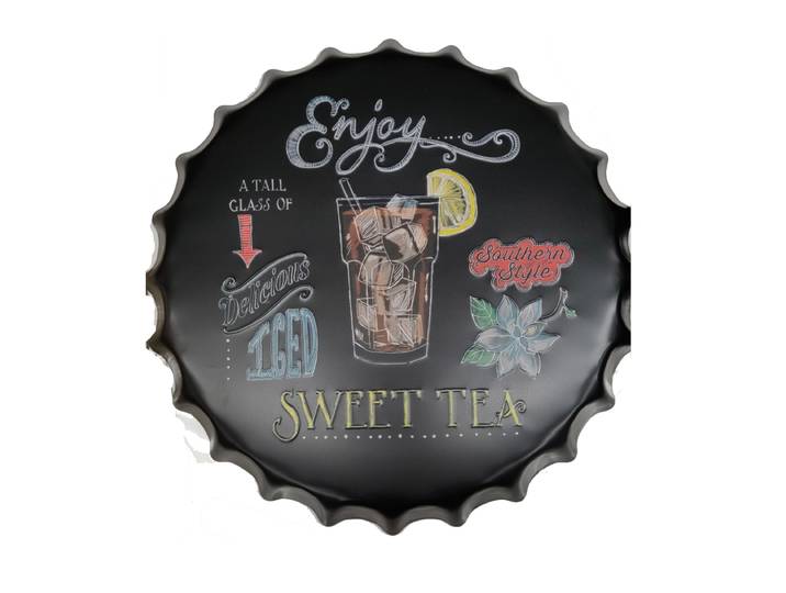 Plaque publicitaire de style Capsule avec l'inscription Enjoy Sweet Tea
