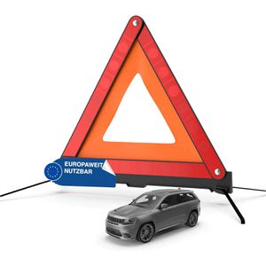 TK-Gruppe Warndreieck nach StVZO, 42cm Schenkellänge, mit Kunststoffköcher
