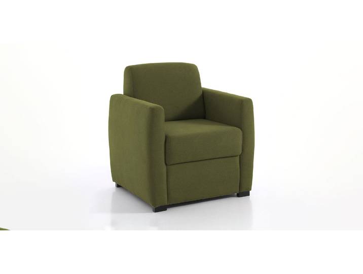 CHARLY - Fauteuil coffre - Velours, Vert sapin