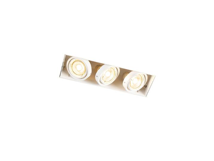 Spot encastré blanc orientable et inclinable sans bordure 3