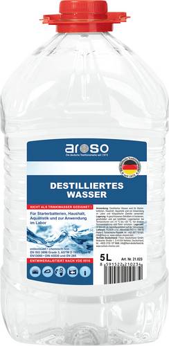 Aroso 21023 Destilliertes Wasser 5.0 Liter Destilliertes Wasser