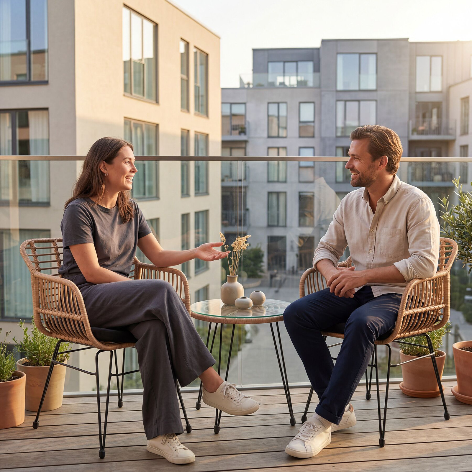 TecTake Wicker zitgroep Molfetta 2+1 - natuur