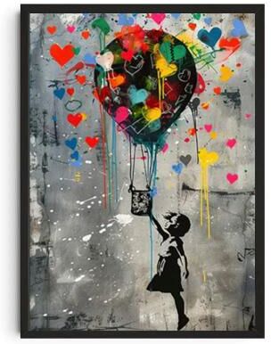 Inspire Essentials Banksy Graffiti Wall Art Street Art Canvas Poster Modern Urban Decor 16 20x30cm