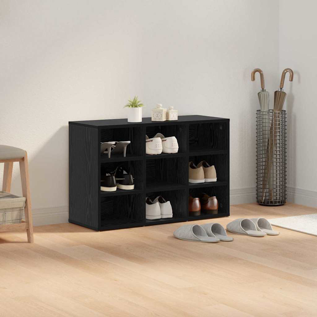 Latitude Run Shoe Cabinet Black Oak 9