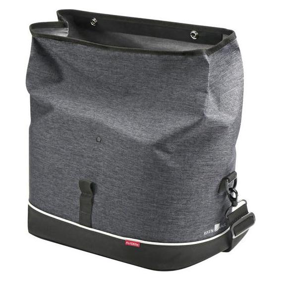 KlickFix Klick-fix Rackpack City Tasche grau mit Rollverschluss, inkl. RT Adapter 25x25x21cm, bis max 6kg, 8l (8 l, Gepäckträgertasche) (0265RC)