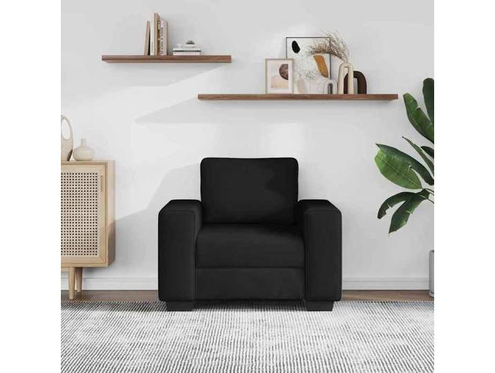 BEL-ACHAT* Fauteuil - Modèle droit - Design accrocheur - Sofa simple noir 60 cm tissu Prom34761410