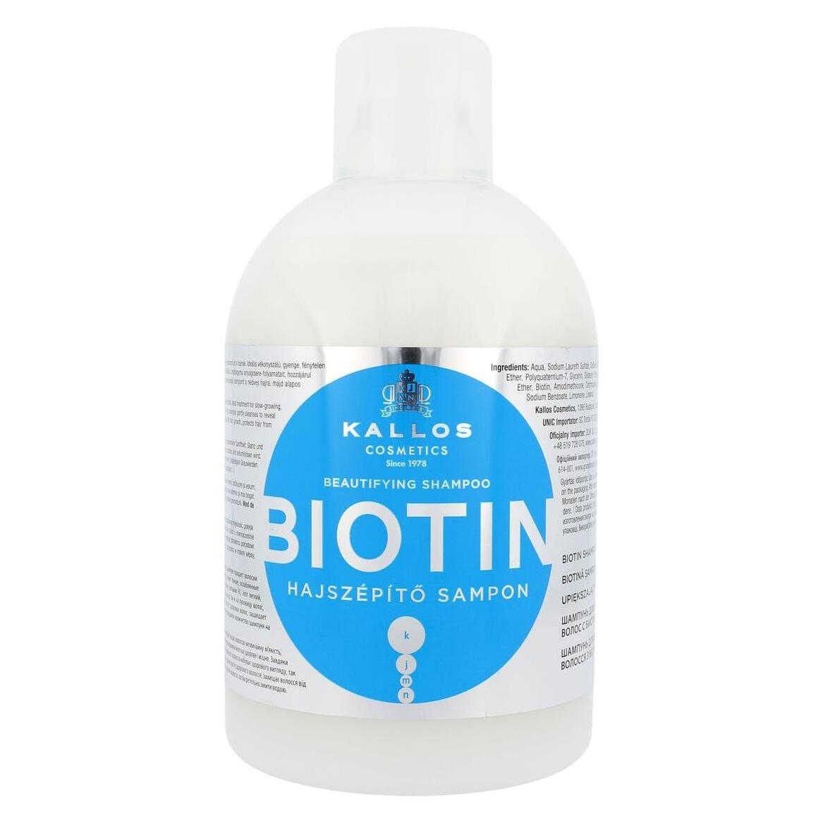 Kallos Cosmetics Biotin Biotin (Flüssiges Shampoo, 1000 ml) (5998889514105)
