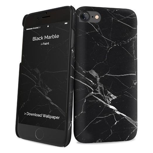 I-Paint Hard Case Slim for iPhone 7/8/SE - Black Marble (Apple iPhone 7, Apple iPhone 8, Apple iPhone SE) (131014)