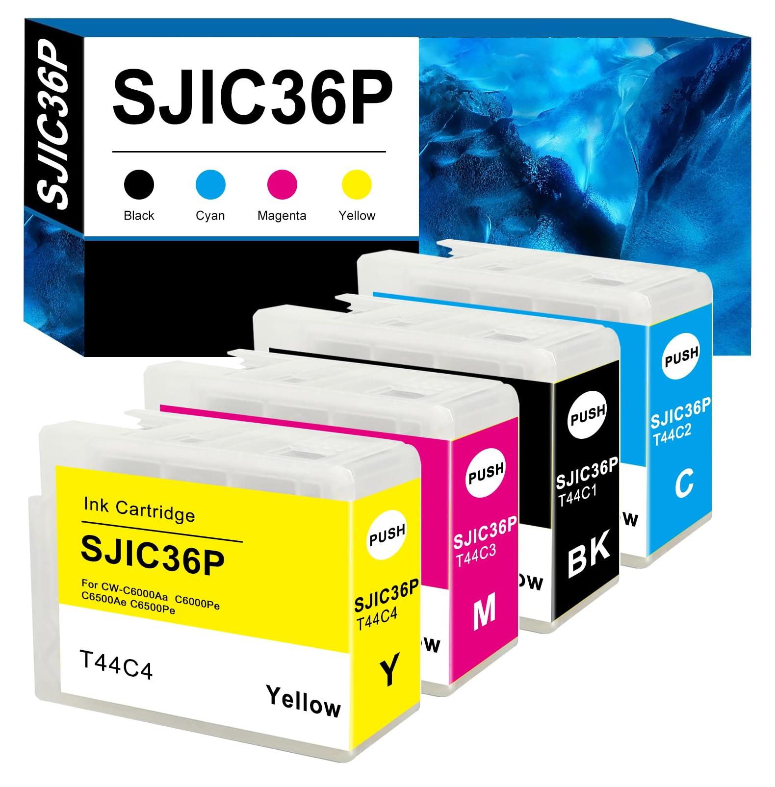 SJIC36P Tintenpatronen für Epson ColorWorks C6000/C6500 (4er-Pack)