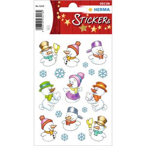 Herma Sticker Decor, 3216, Schneemänner, 27 Aufkleber, 27 Stück