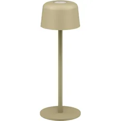 Goobay LED-Tischleuchte S, kabellose Akku Tischlampe, 14 LEDs, dimmbar, 150 lm, 3000 K, IP44, 25cm - Farbe: beige