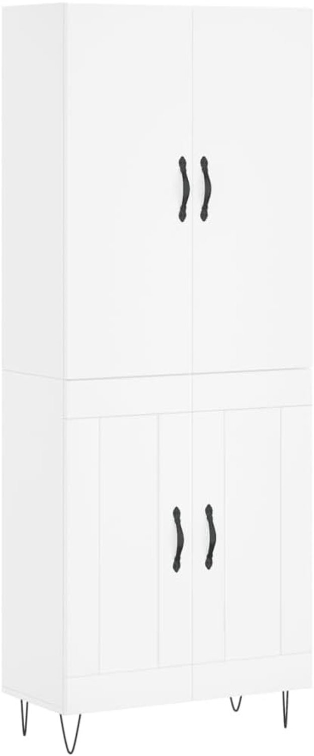 Houten dressoir en highboard voor woonkamer, keuken of eetkamer, B: 69,5 cm, D: 34 cm, H: 180 cm