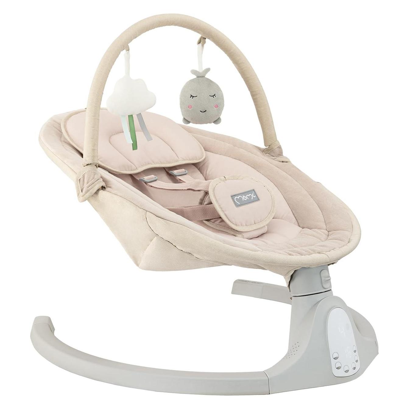 MoMi Babywippe mit LED-Display & Fernbedienung (BULE00041)