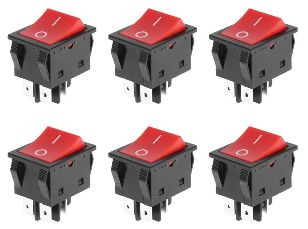 Dripio 4-polige tuimelschakelaar 30A 250V voor paneelmontage, 5 stuks