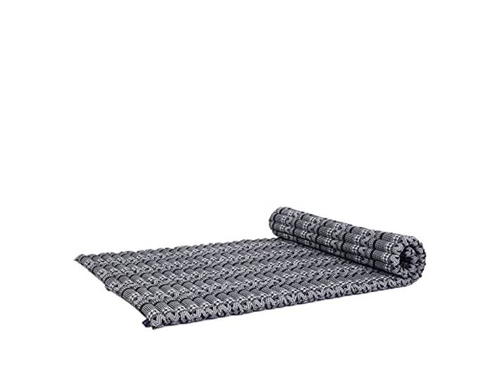 Leewadee Breite Thai Rollmatte 190 x 100 cm Kapok fest Atmungsaktive Faltmatratze für Schlafen, Yoga, Meditation & Massage. Auf Reisen, beim Camping, im Auto oder als Gästebett