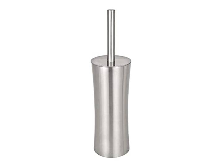 WENKO WC-Porte brossee Mod. Pieno Accessoires de salle de bain Ensemble brosse WC inox avec porte-brosse fermée Matériau acier inoxydable Dimensions Ø 10 x 37\,5 cm Couleur satiné