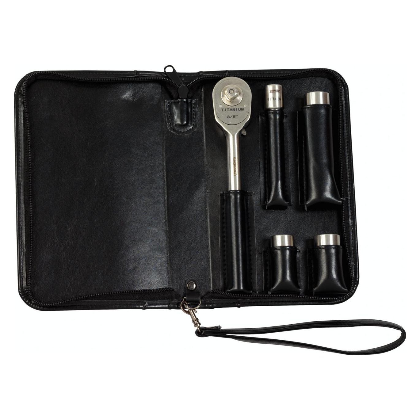 KS Tools 3/8" TITANplus Steckschlüsselnuss-Satz, 6-Kant, 5 Teile (3/8") (965.2010)