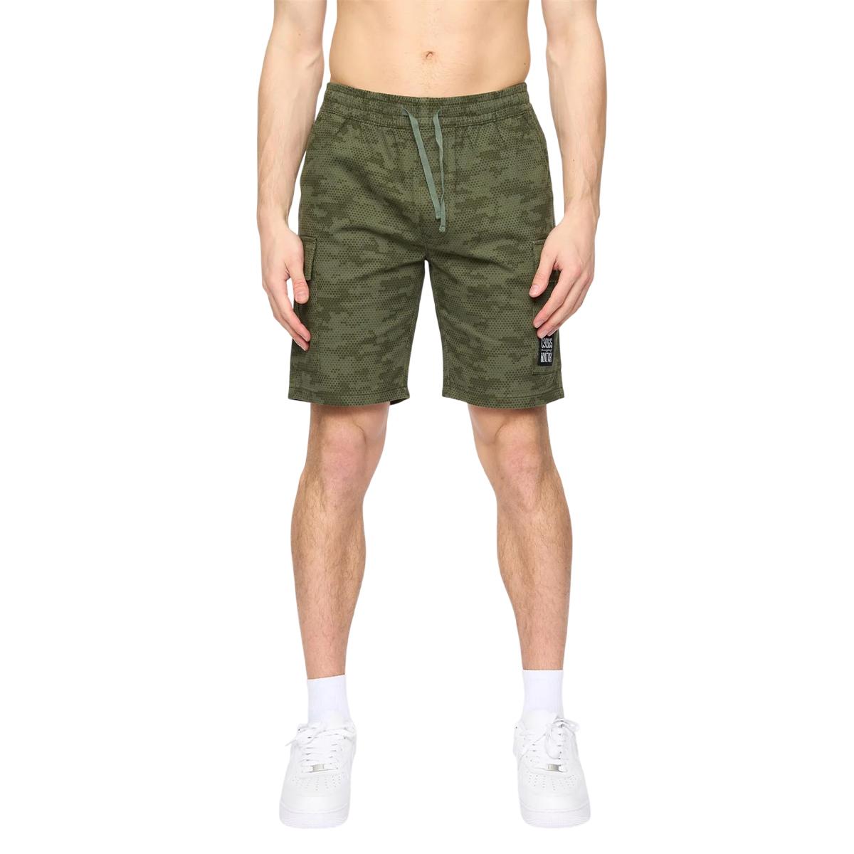 Crosshatch Heren Janscore Elastische Taille Cargo Korte Broek (Diepe olijf)