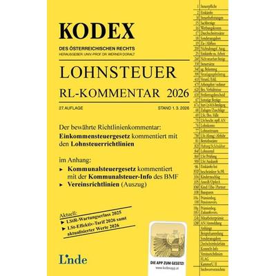 KODEX Lohnsteuer Richtlinien-Kommentar 2026, Taschenbuch von Michael Seebacher, Linde, 978-3-7073-5488-1
