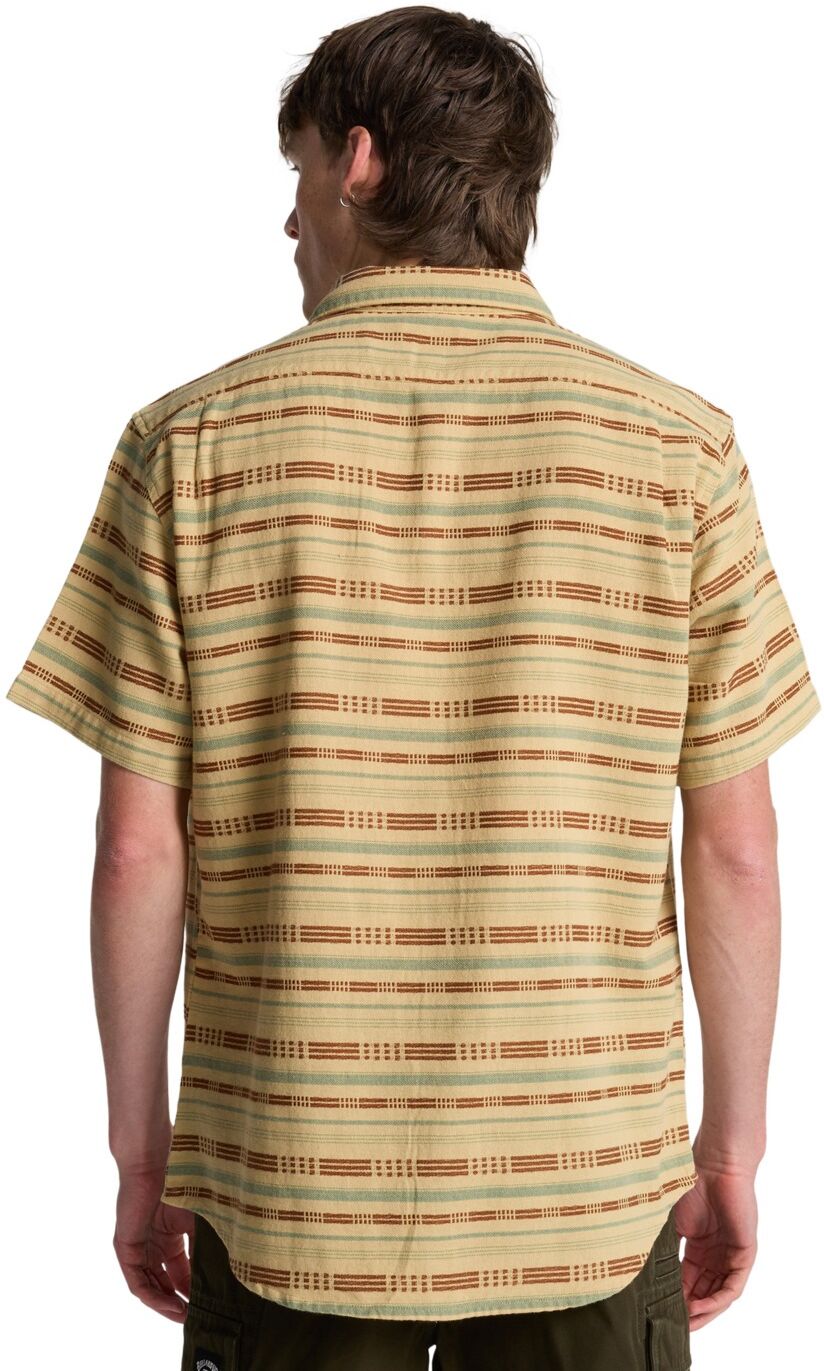 Kurzarmhemd BILLABONG "Sundays Jacquard", Herren, Gr. XL, beige (caslte rock), Obermaterial: 100% Baumwolle., Hemden Kurzarmhemd