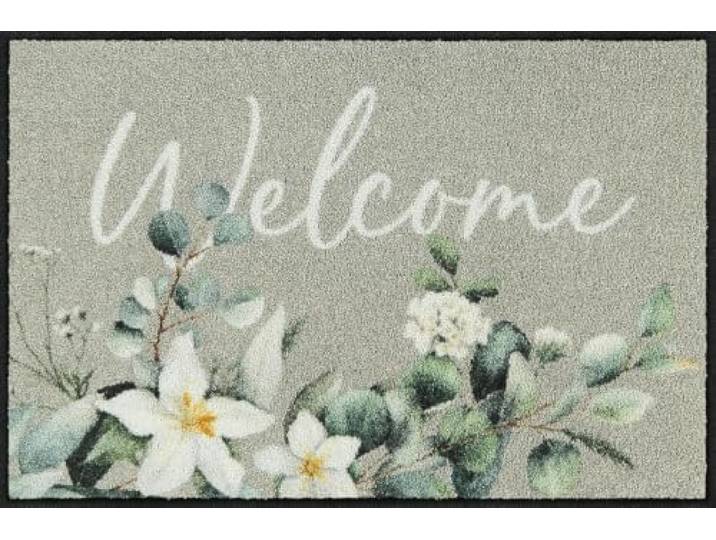 Salonloewe Fussmatte Botanical Welcome I Schmutzfangmatte & Fußabtreter für Innen 50 x 75 cm